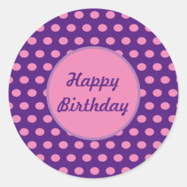 Feliz cumpleaños a los Pegatinas de la ronda de pu
