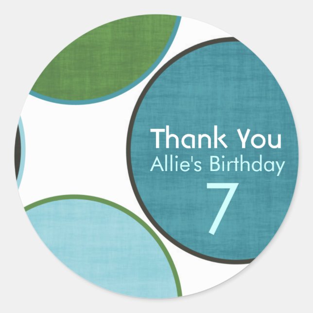 Feliz cumpleaños a los Pegatinas del Personalizabl (Anverso)