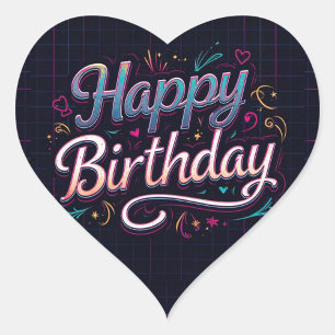 Feliz cumpleaños a los Pegatinas redondos clásicos