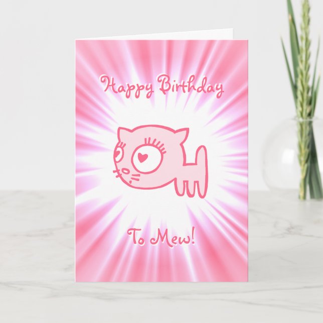 ¡Feliz cumpleaños a Mew! Tarjeta (Anverso)