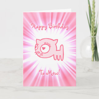 ¡Feliz cumpleaños a Mew! Tarjeta