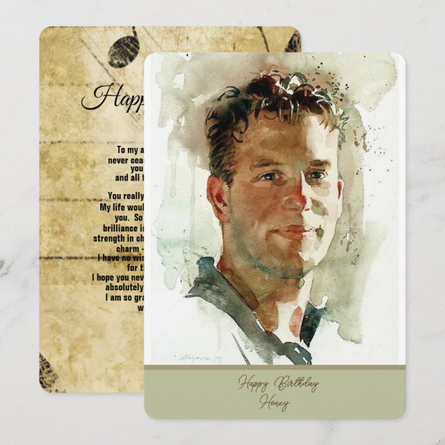 Feliz cumpleaños a mi esposo (Anverso / Reverso)