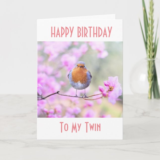 FELIZ *CUMPLEAÑOS* A MI TARJETA DE **GEMELA** (Anverso)