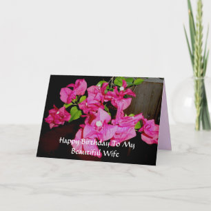 Feliz cumpleaños a mi tarjeta hermosa de la esposa