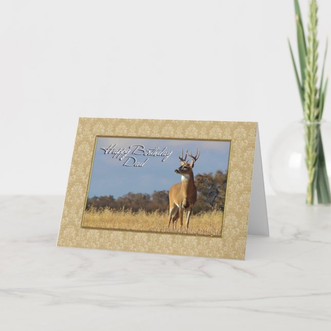 Feliz cumpleaños a papá tarjeta de felicitación (Anverso)