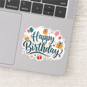 Feliz cumpleaños a pegatina