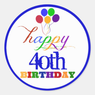 Feliz cumpleaños a Pegatinas con edad Personalizad