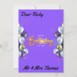 Feliz Cumpleaños a Ti  Una Tarjeta de Felicitacion