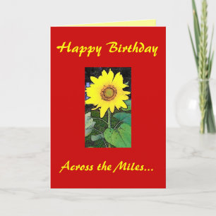 ¡Feliz cumpleaños! A través de la tarjeta de