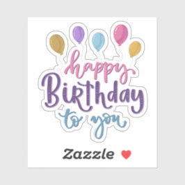 Feliz cumpleaños a tu pegatina