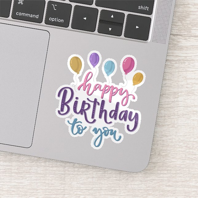 Feliz cumpleaños a tu pegatina (Detalle)