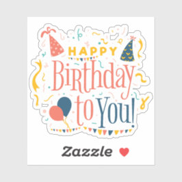 Feliz cumpleaños a tu pegatina