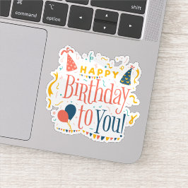 Feliz cumpleaños a tu pegatina