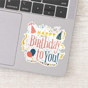 Feliz cumpleaños a tu pegatina