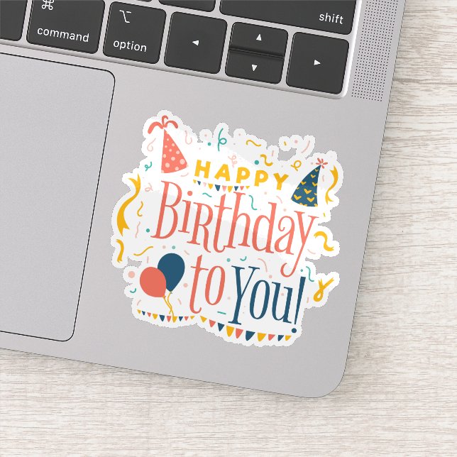 Feliz cumpleaños a tu pegatina (Detalle)