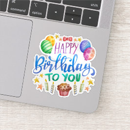 Feliz cumpleaños a tu pegatina