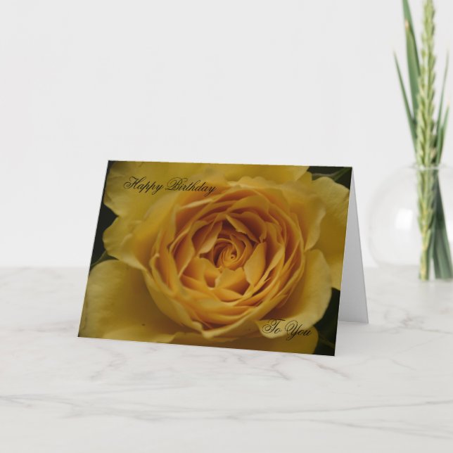 Feliz Cumpleaños A Tu Tarjeta Rosa Personalizable (Anverso)