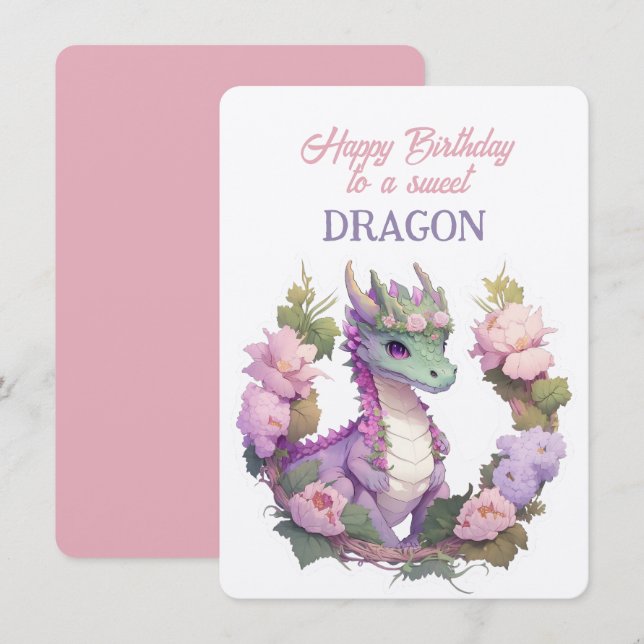 Feliz Cumpleaños A Un DRAGÓN Dulce (Anverso / Reverso)