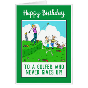 Feliz Cumpleaños a un Golfista Divertido