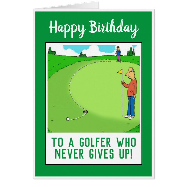 Feliz cumpleaños a un gracioso golfista (Frente)