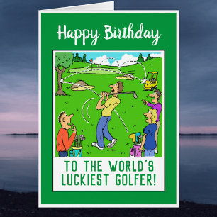 Feliz cumpleaños a un gracioso golfista