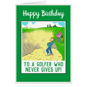 Feliz cumpleaños a un gracioso golfista