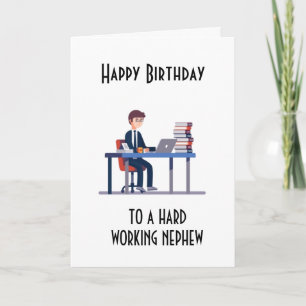 FELIZ CUMPLEAÑOS a una TARJETA "NEPHEW" que trabaj