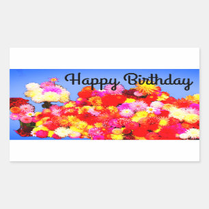 Feliz cumpleaños a varios Pegatinas de Dahlias #2-