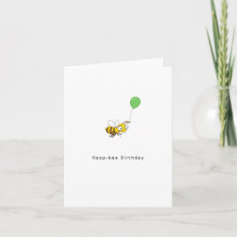 Feliz cumpleaños abeja. Tarjeta de cumpleaños