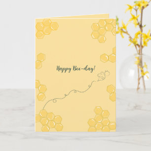 ¡Feliz cumpleaños abeja!” Tarjeta de cumpleaños de