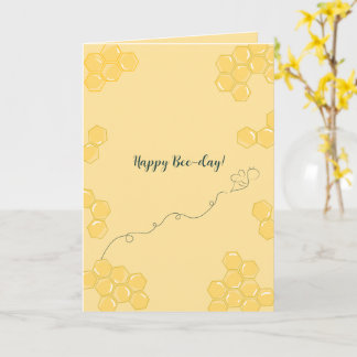 ¡Feliz cumpleaños abeja!” Tarjeta de cumpleaños de