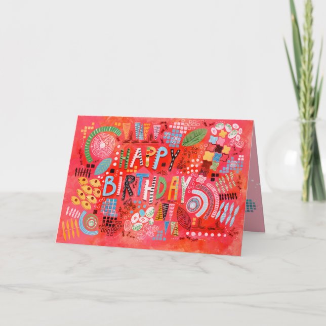 Feliz Cumpleaños Abtrar la Alegría | Tarjeta de fe (Anverso)