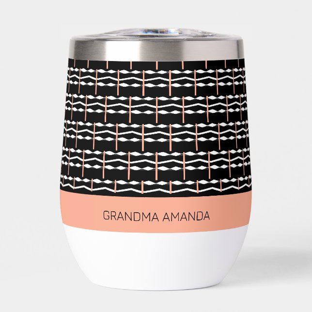 Feliz cumpleaños, abuela, patrón de arte étnico af (Frente)