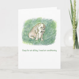 ¡Feliz cumpleaños al bulldog! Tarjeta