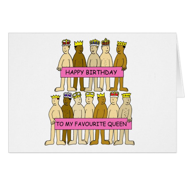 Feliz cumpleaños al humor gay favorito de la reina (Anverso (Horizontal))