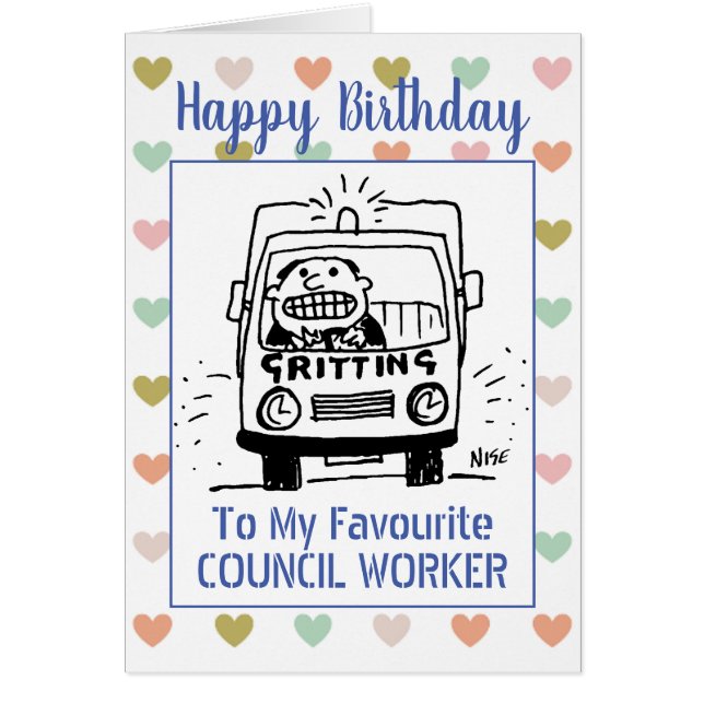 Feliz cumpleaños al trabajador del Consejo (Frente)