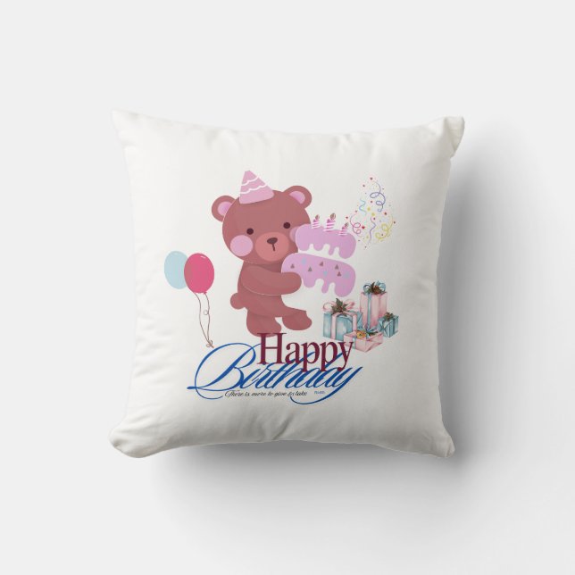 Feliz cumpleaños, almohada de lanzamiento (Anverso)