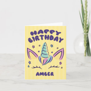 Feliz cumpleaños Amber Tarjeta de cumpleaños de
