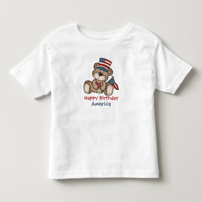Feliz cumpleaños América 4 de julio con camiseta d (Anverso)