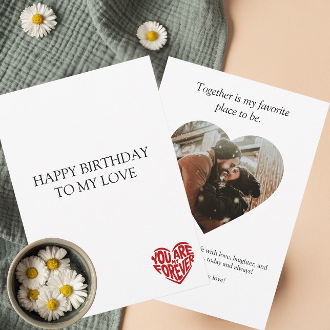 Feliz Cumpleaños Amor, Corazón Rojo y Foto, Person (Subido por el creador)