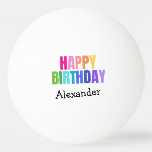 Feliz cumpleaños Añadir nombre Regalo 3 bolas de g