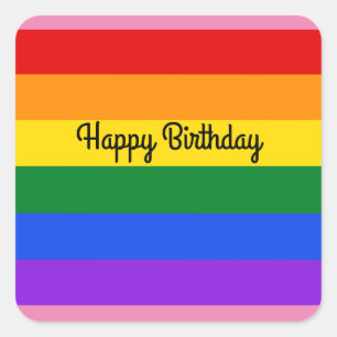 Feliz cumpleaños, arcoiris #1 Pegatinas