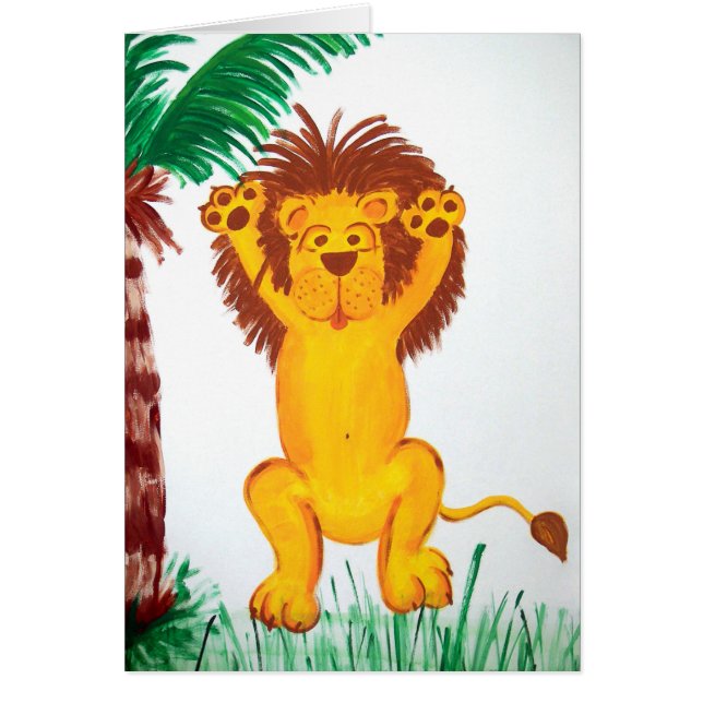 Feliz cumpleaños, arte de león (Frente)