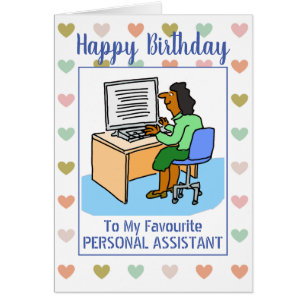 Feliz Cumpleaños Asistente Personal Asiático