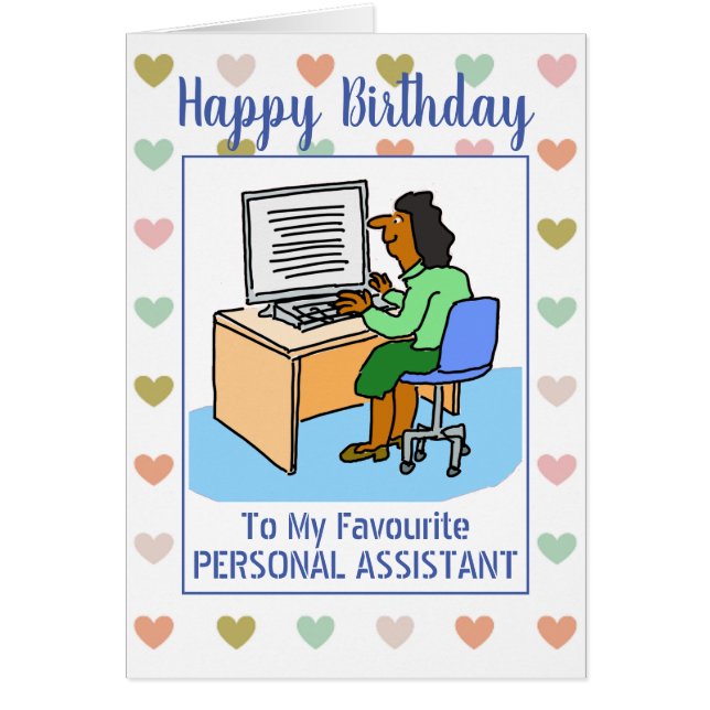 Feliz Cumpleaños Asistente Personal Asiático (Frente)