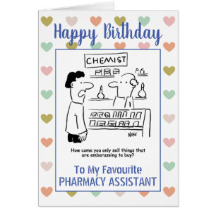 Feliz cumpleaños, ayudante de farmacia