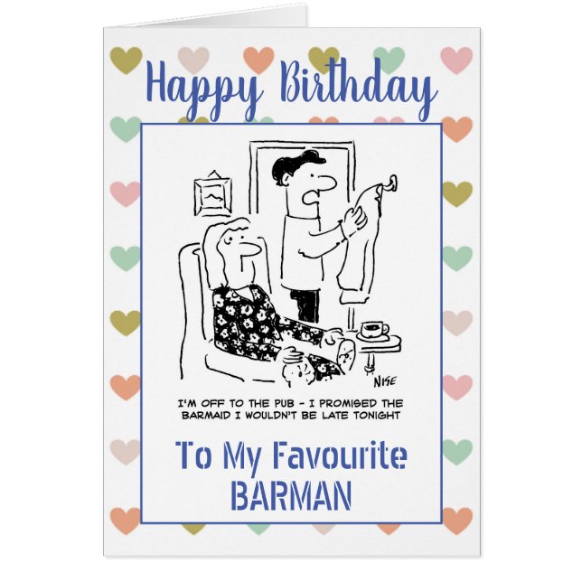 Feliz Cumpleaños Barman (Frente)