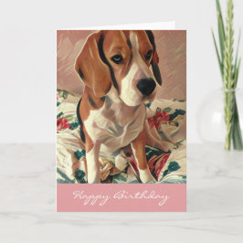 Feliz cumpleaños Beagle Dog Tarjeta de cumpleaños