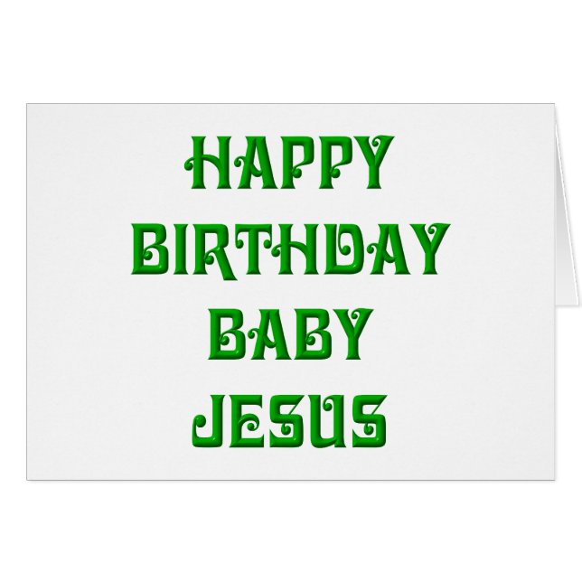 Feliz cumpleaños, bebé Jesús (Anverso (Horizontal))