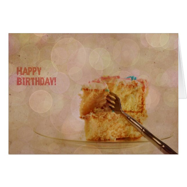 Feliz cumpleaños Bokeh Cake (Anverso (Horizontal))